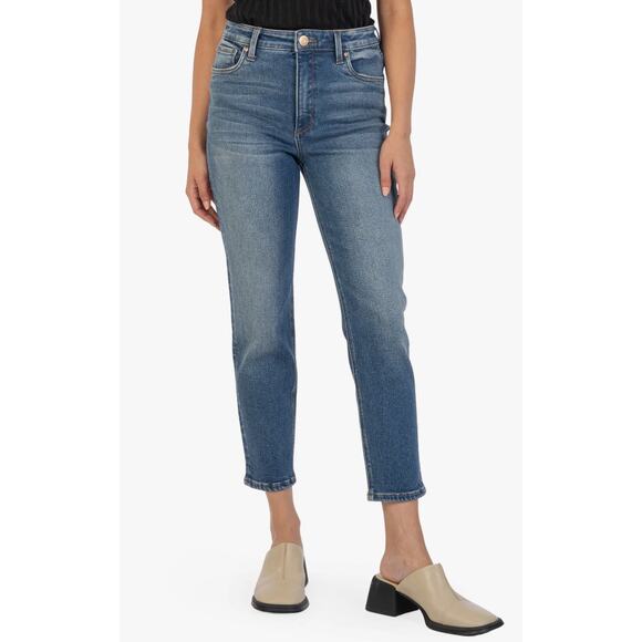 KUT from the Kloth Naomi High Rise Crop Straight Leg Jean Plus Size 24W Fab Ab - Picture 5 of 11